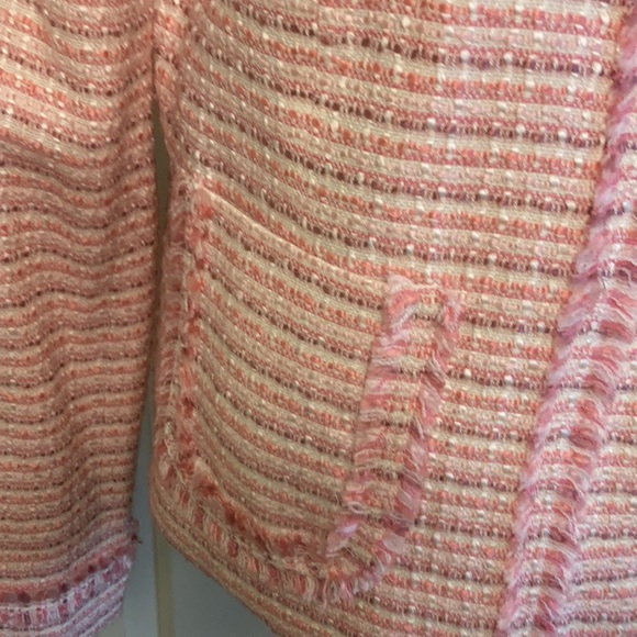 Women’s Blazer Size 12 apostrophe Pink Twead Jacket Purple Zipper in Front - Picture 9 of 14